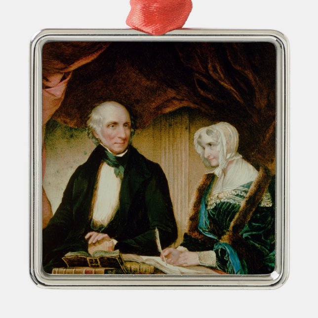 Portrait of William and Mary Wordsworth, 1839 Metal Ornament (Front)