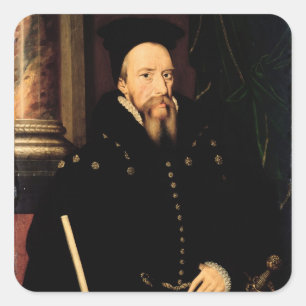 Portrait of William Cecil Square Sticker