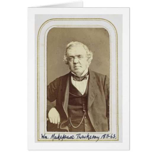 Portrait of William Makepeace Thackeray (1811-63) Cards (Front)