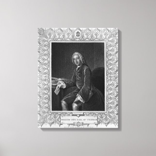 Portrait of William Pitt, 1st Earl of Chatham Canvas Print (Front)