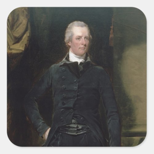 Portrait of William Pitt the Younger Square Sticker