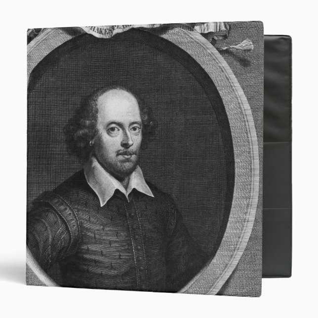 Portrait of William Shakespeare  1719 3 Ring Binder (Front/Inside)
