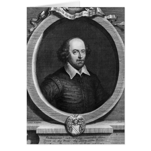 Portrait of William Shakespeare 1719 Cards (Front)