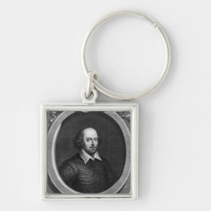 Portrait of William Shakespeare 1719 Keychain