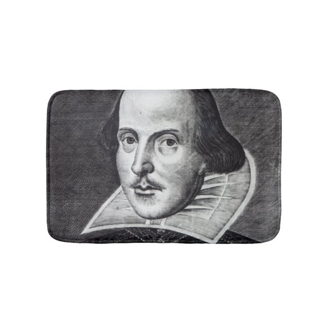 Portrait of William Shakespeare Bathroom Mat (Front)