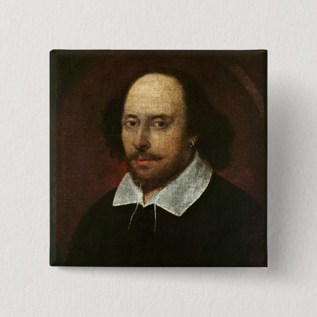 Portrait of William Shakespeare  c.1610 Pinback Button (Front)