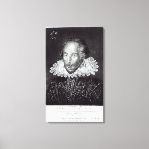 Portrait of William Shakespeare Canvas Print