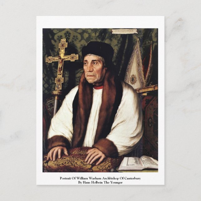Portrait Of William Warham Archbishop Postcard (Front)