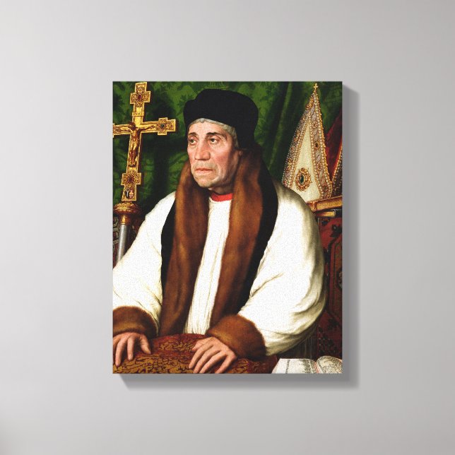Portrait of William Warham Canvas Print (Front)