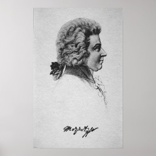 Portrait of Wolfgang Amadeus Mozart Poster