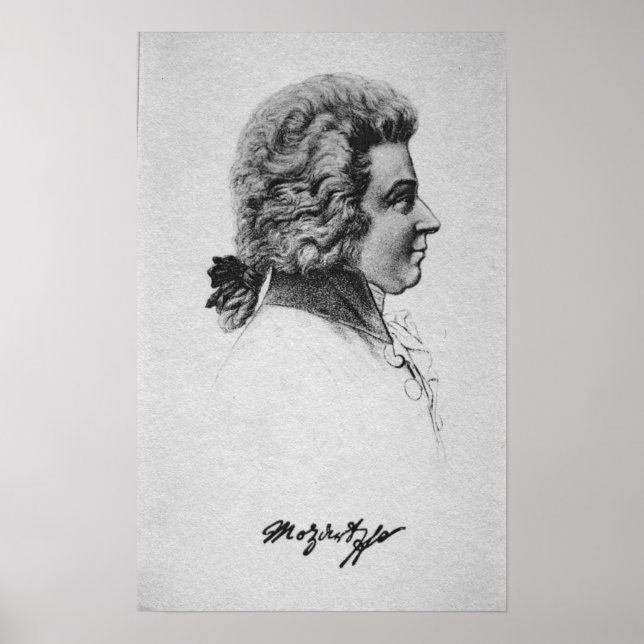 Portrait of Wolfgang Amadeus Mozart Poster (Front)