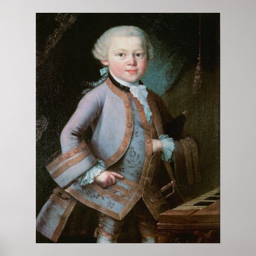 Portrait of Wolfgang Amadeus Mozart Poster