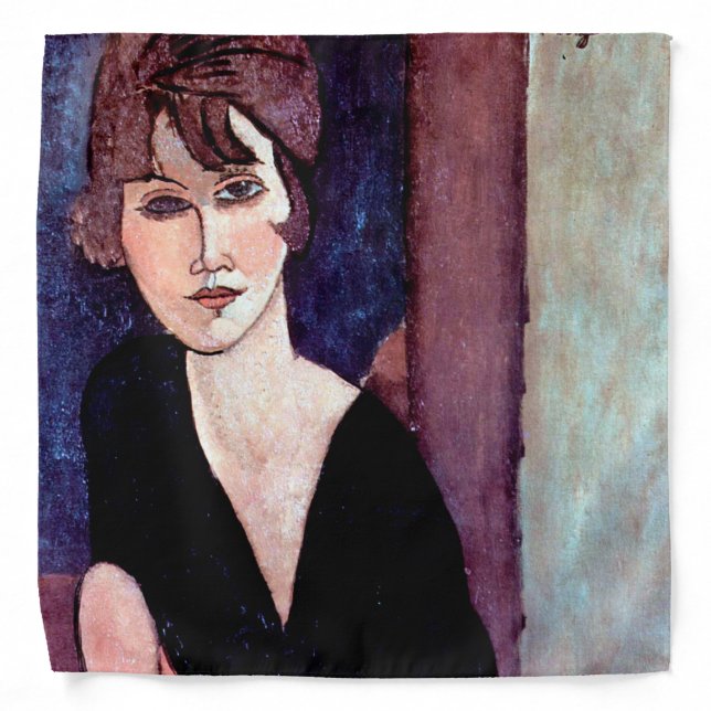 Portrait of Woman, Modigliani Bandana (Front)
