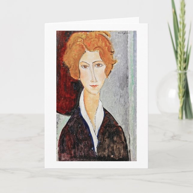Portrait of Woman, Modigliani Card (Front)