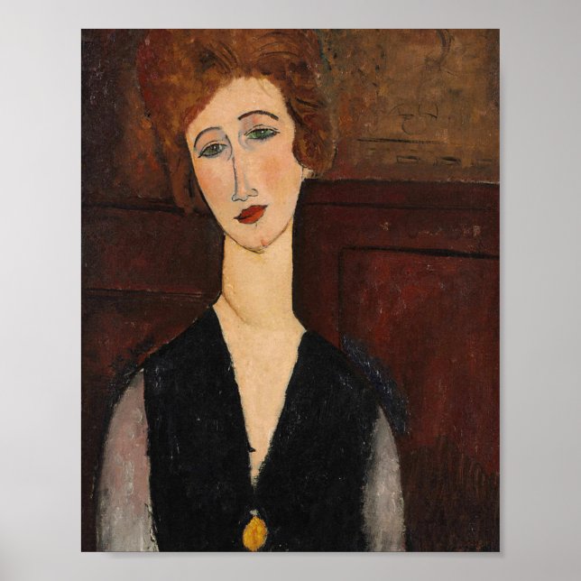 Portrait of Woman, Modigliani Poster (Front)