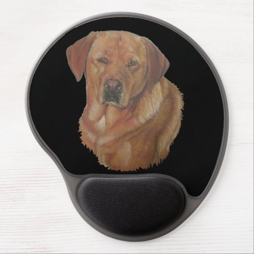 portrait of yellow labrador retreiver dog gel mouse pad