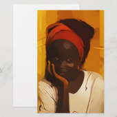 Portrait of young african girl (Front/Back)