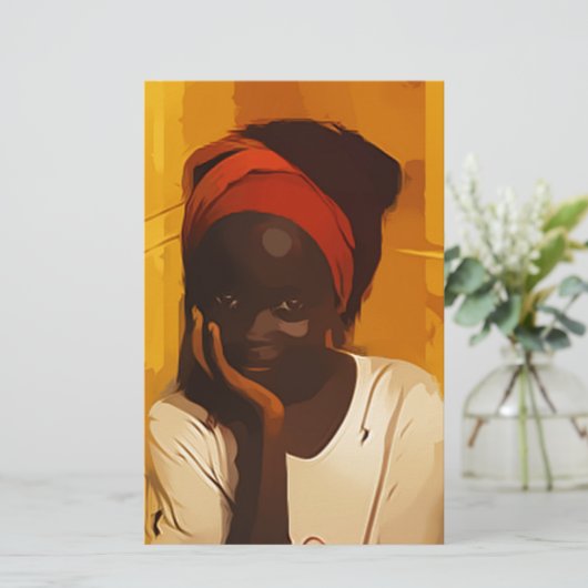 Portrait of young african girl (Standing Front)