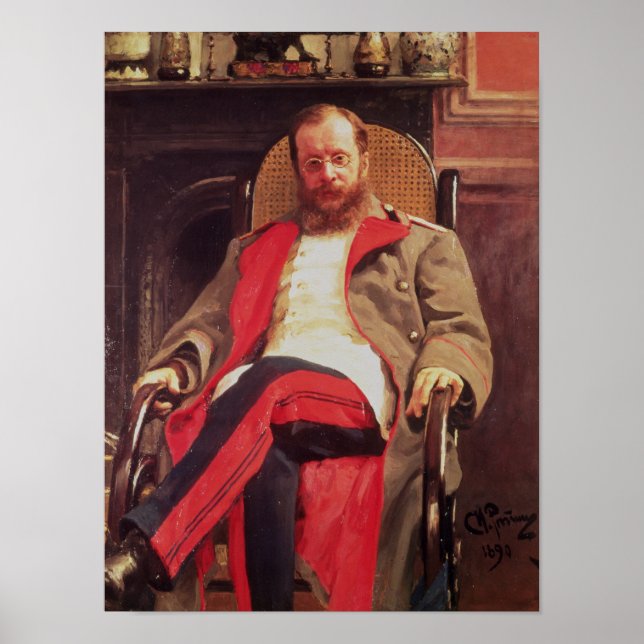 Portrait of Zesar Kjui , 1890 Poster (Front)