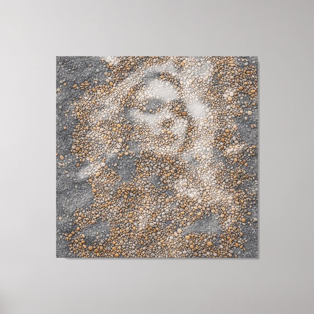 Portrait on the beach canvas print (Front)
