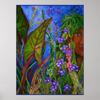 Portrait Painting - Entwined Within Nature Poster by ForEverProud at Zazzle