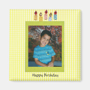 Portrait Photo Birthday Template Magnet