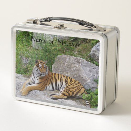 Portrait photo of a Siberian tiger Metal Lunch Box