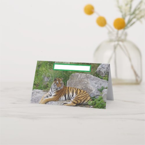 Portrait photo of a Siberian tiger Place Card
