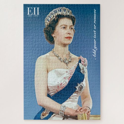 Portrait photo of Her Majesty the Queen Elizabeth Jigsaw Puzzle