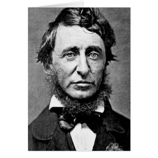 Portrait Photograph of Henry David Thoreau Cards (Front)