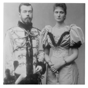 Portrait photograph of Tsar Nicholas II (1868-1918 Ceramic Tile
