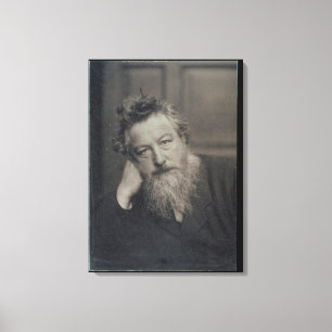 Portrait photograph of William Morris (1834-96) by Canvas Print