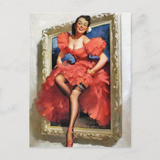 Portrait Pin-Up Postcard