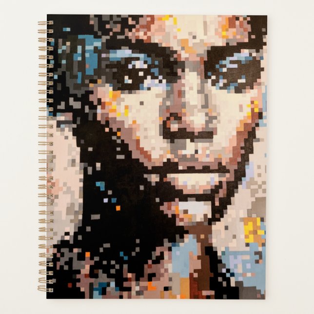 Portrait pixelisé expressif planner (Front)