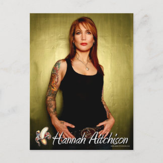 Portrait Postcard - Hannah Aitchison on Green