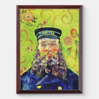 Portrait Postman Joseph Roulin Vincent van Gogh Award Plaque