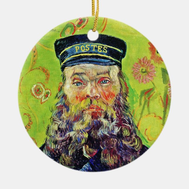 Portrait Postman Joseph Roulin Vincent van Gogh Ceramic Ornament (Front)