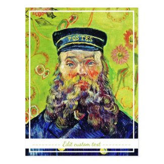 Portrait Postman Joseph Roulin Vincent van Gogh Postcard
