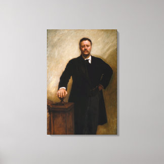 Portrait President Theodore Roosevelt J.S. Sargent Canvas Print