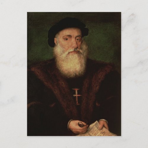Portrait presumed to be of Vasco da Gama  c1524 Postcard