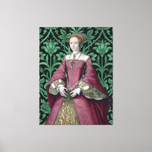 Portrait Princess Elizabeth Tudor Queen  Canvas Print