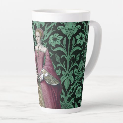Portrait Princess Elizabeth Tudor Queen  Latte Mug