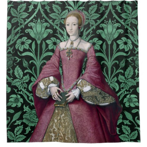 Portrait Princess Elizabeth Tudor Queen  Shower Curtain