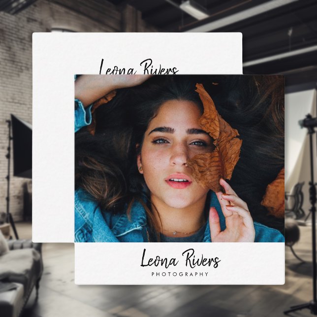 Portrait QR Code Photographer Business Card (Creator Uploaded)