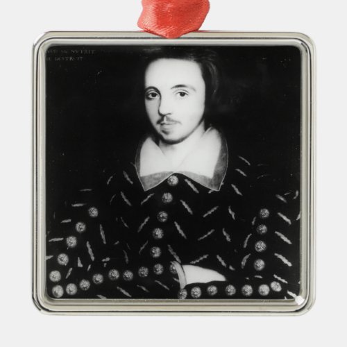 Portrait said to be Christopher Marlowe Metal Ornament