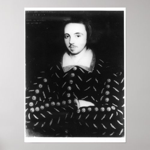 Portrait said to be Christopher Marlowe Poster