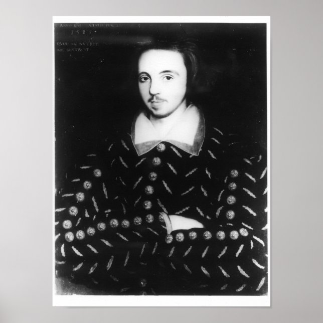 Portrait said to be Christopher Marlowe Poster (Front)