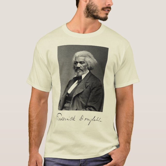Portrait & Signature of Frederick Douglass T-Shirt (Front)