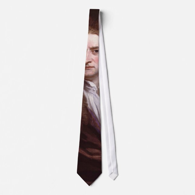 Portrait Sir Isaac Newton by Sir Godfrey Kneller Neck Tie (Front)