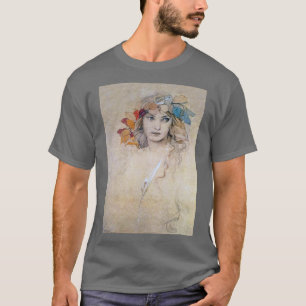 Portrait (Study), Alphonse Mucha T-Shirt